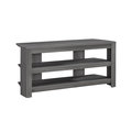 Monarch Specialties Tv Stand, 42 Inch, Console, Storage Shelves, Living Room, Bedroom, Laminate, Grey I 2566